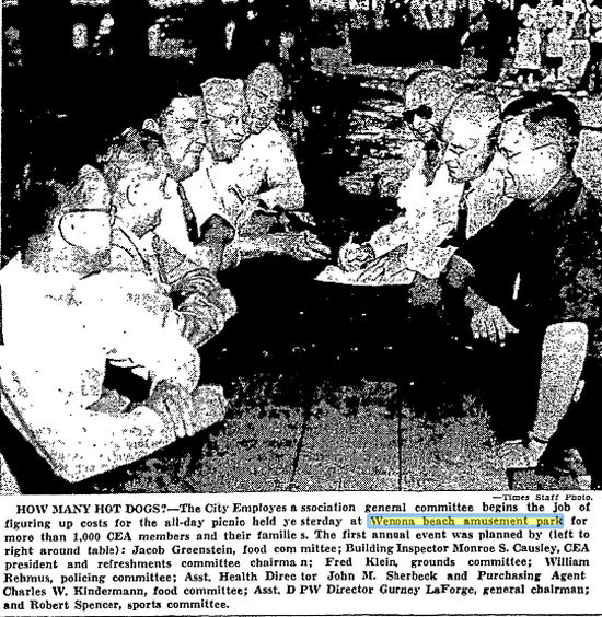 Wenona Beach Amusement Park (Wenona Beach, Wenonah Park) - Aug 1951 (newer photo)